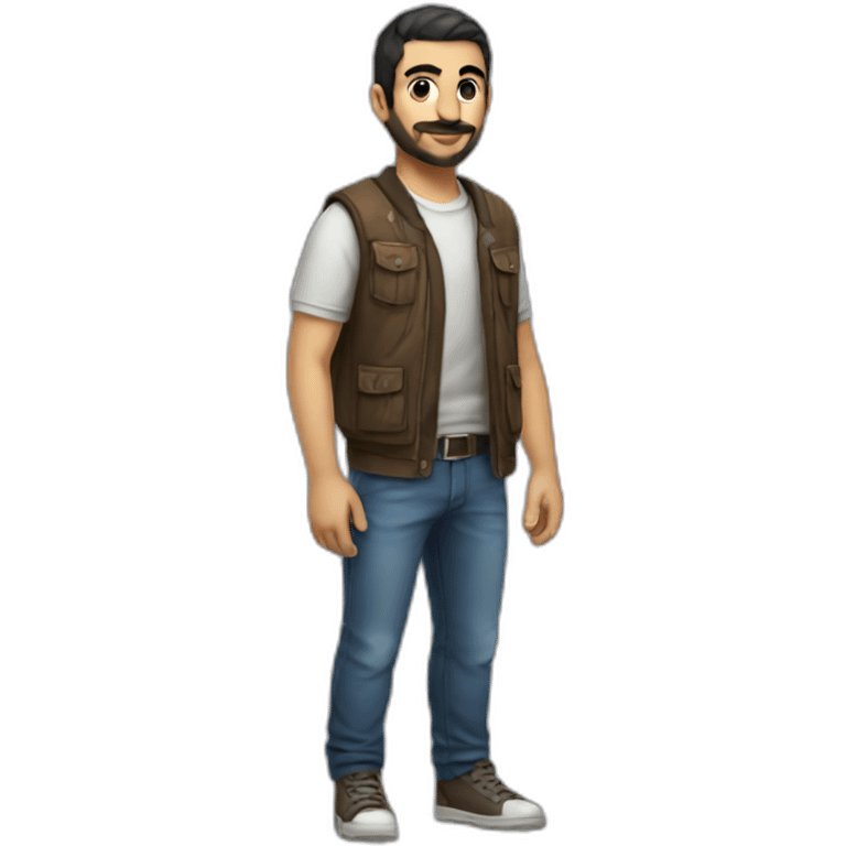 turkish gamer full body emoji