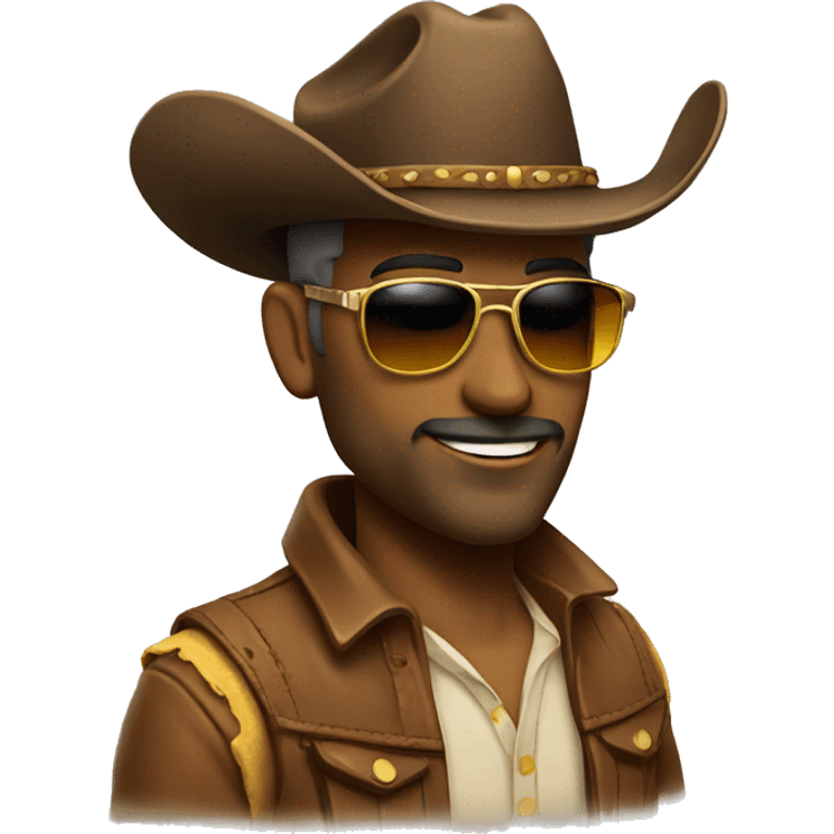 cowboy sunglasses smug emoji