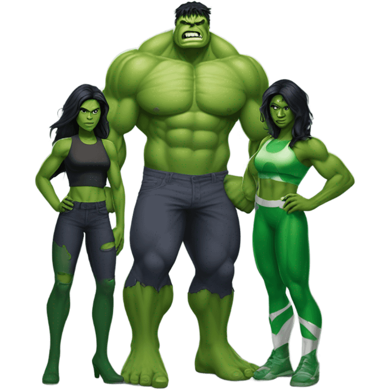 Hulk with she hulk emoji