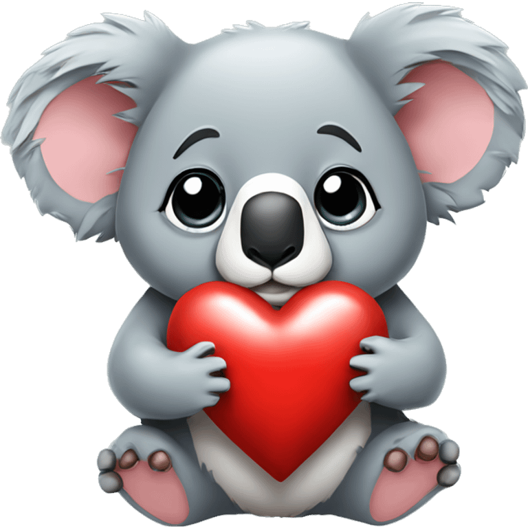 Koala with heart emoji