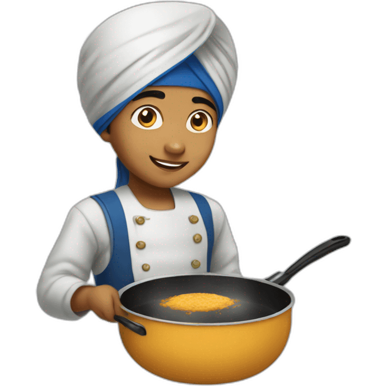 sikh kid cooking emoji