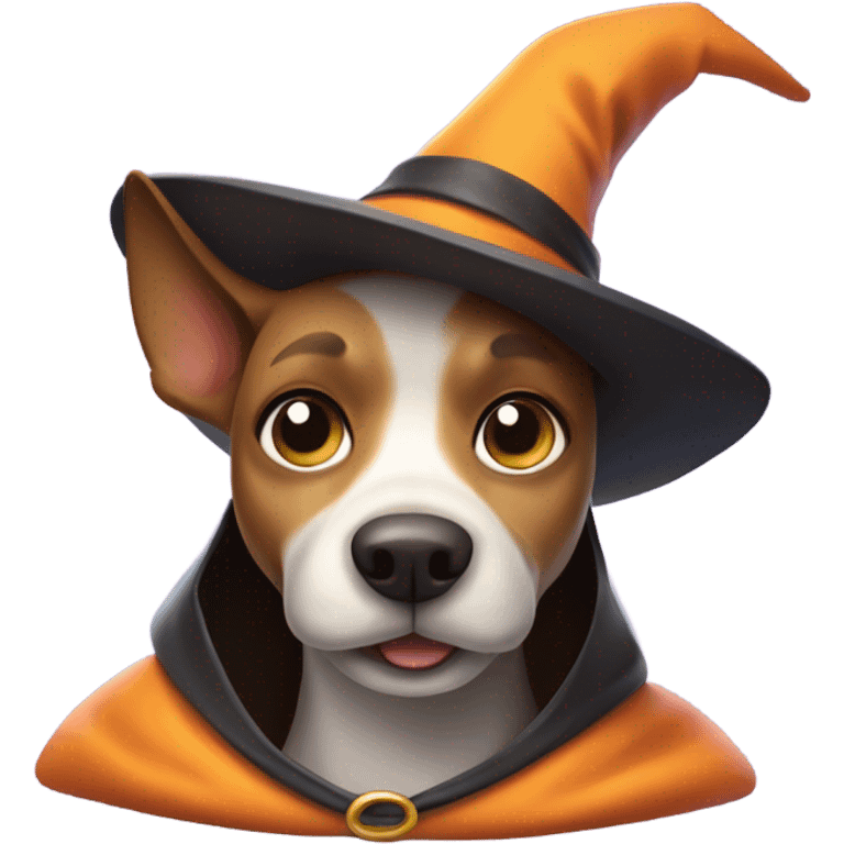 A witch dog  emoji