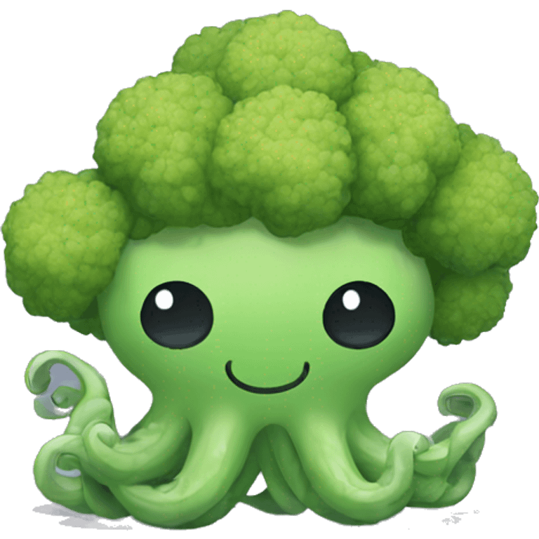 Kawaii broccoli octopus emoji