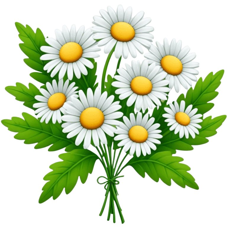 bouquet Daisy Fleabane stem, leaf emoji