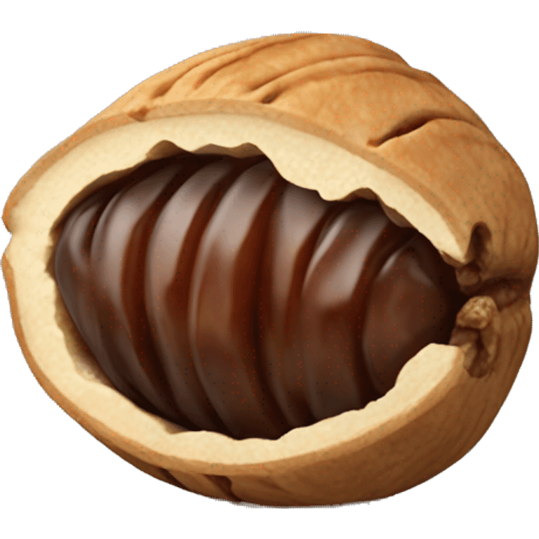 an edible date with walnut inside  emoji