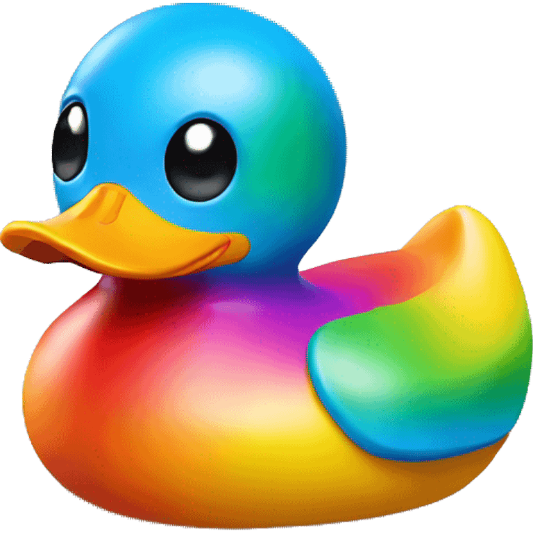 rainbow rubber duck emoji