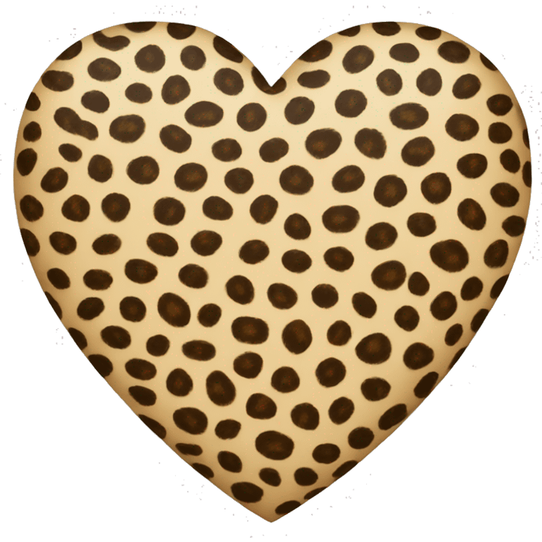 Cheetah print heart  emoji