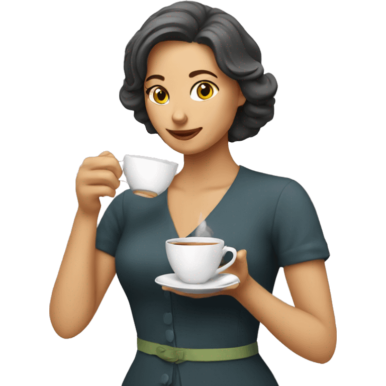 Lady drinking tea emoji