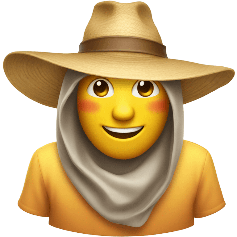 Smiling sun with hat  emoji