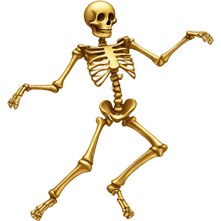 golden skeleton dancing emoji