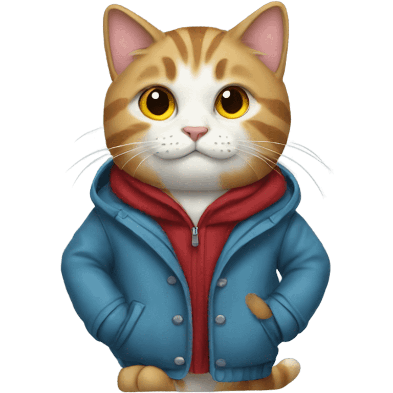 Cat wearing a coat  emoji