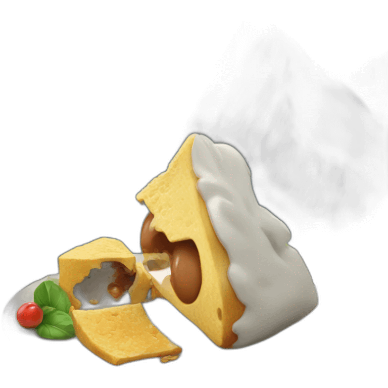 chat qui mange une montagne emoji