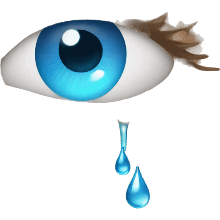 water droplet on eye emoji