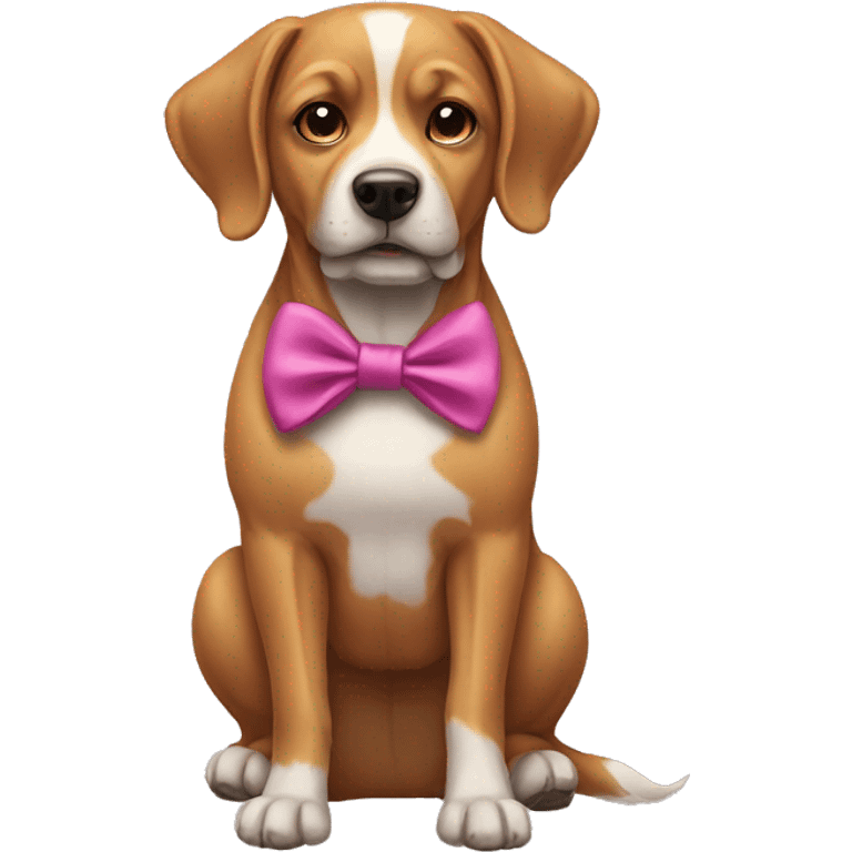 Dog with bow emoji