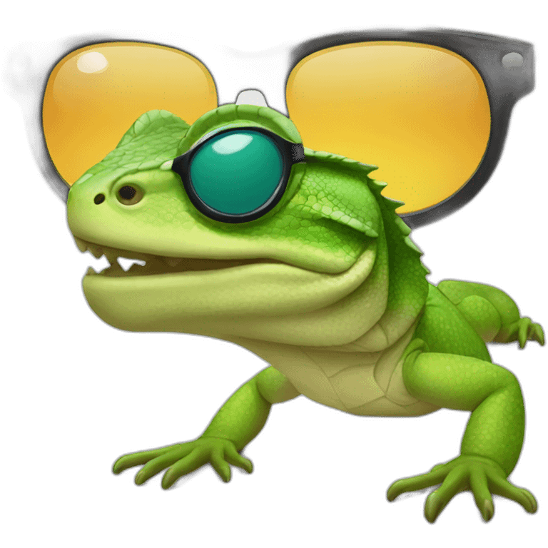 Lezard wearing sunglasses emoji