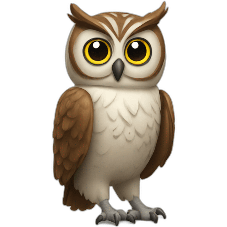 an owl that writes emoji