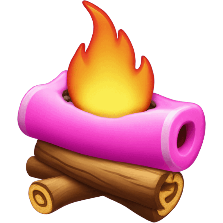 Pink Lisa frank pink  campfire  emoji