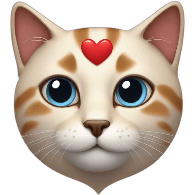 cat, with a heart emoji