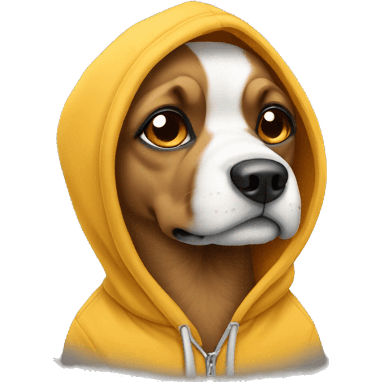 Dog wear a hoodie emoji