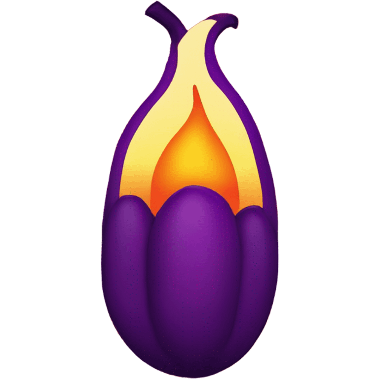 Aubergine fire emoji