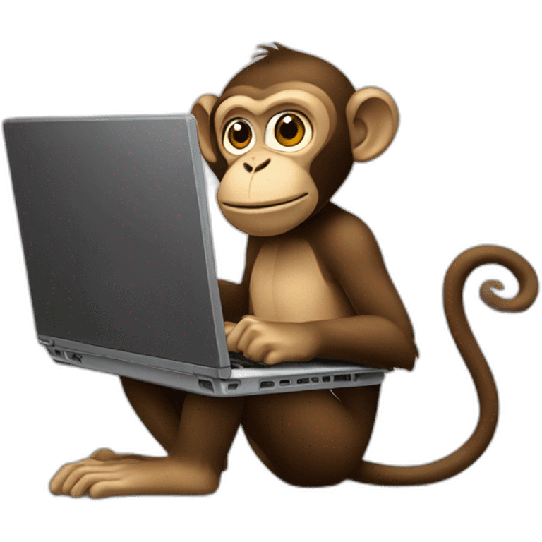 The monkey is working on a laptop emoji