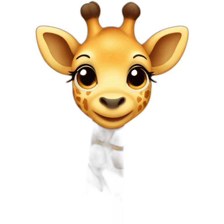 Cute baby giraffe emoji