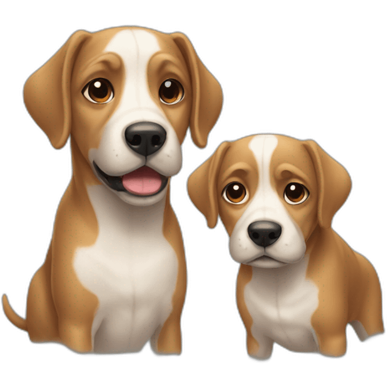 Deux chiens emoji