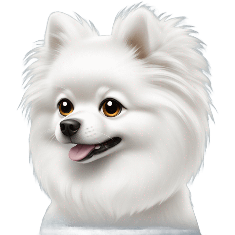 White Pomeranian with black spots emoji