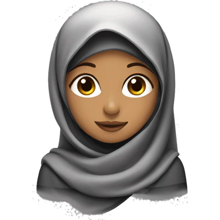 A girl with an Hijab and wearing a abaya emoji