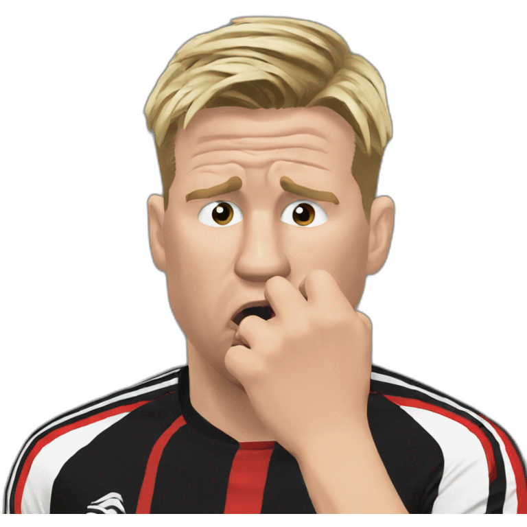 Eddie Howe biting nails emoji