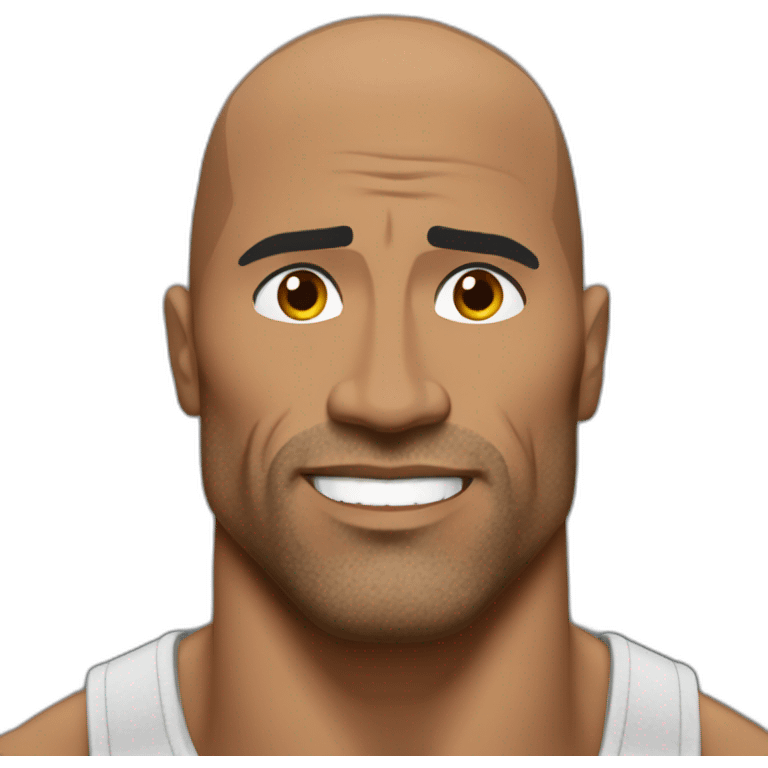 The rock qui fronce le sourcil droit emoji