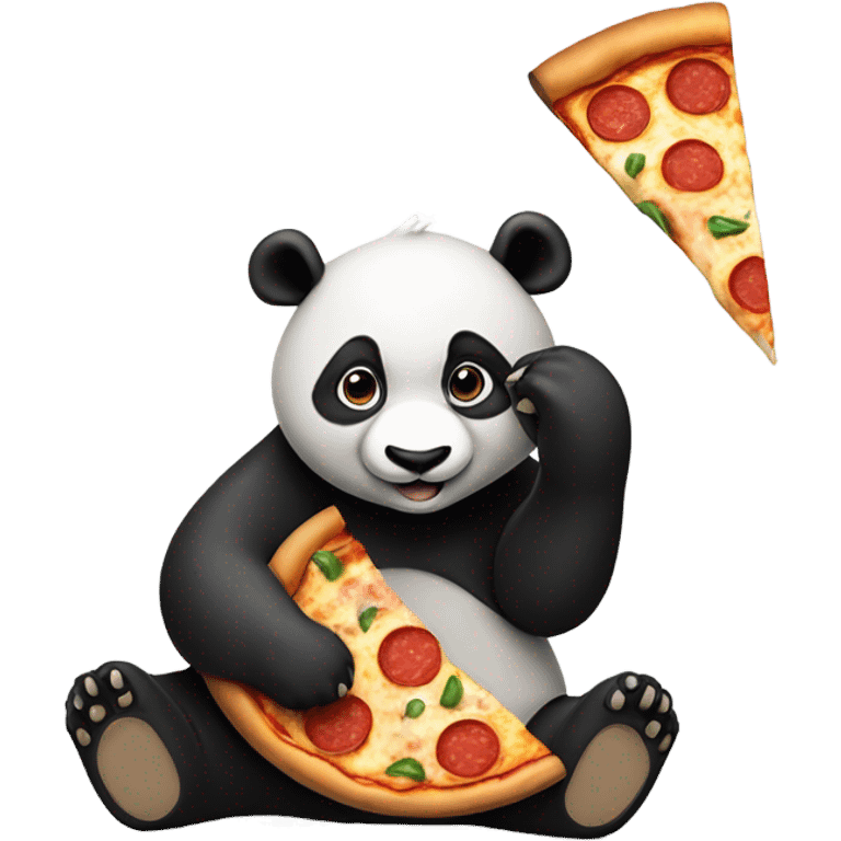 panda eating pizza  emoji