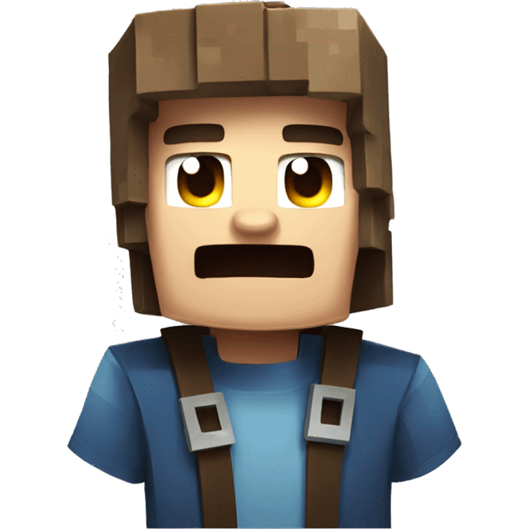 Steve from Minecraft scared emoji