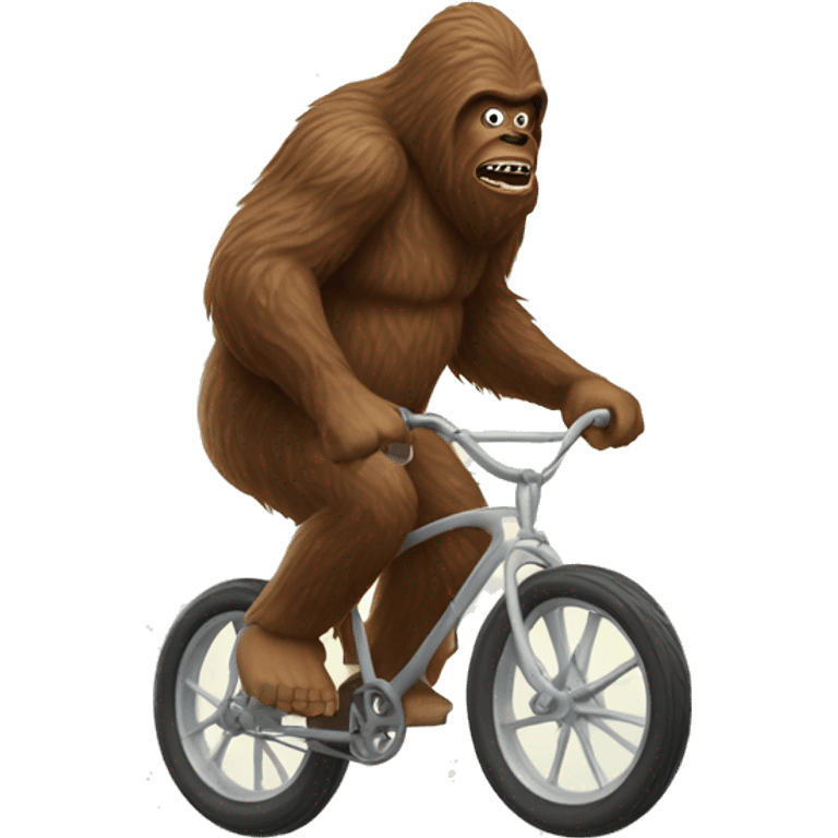 sasquatch on a bike with surf emoji