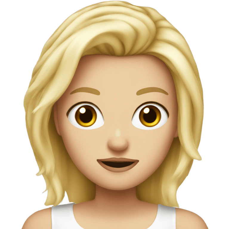 mad blonde hair white girl emoji