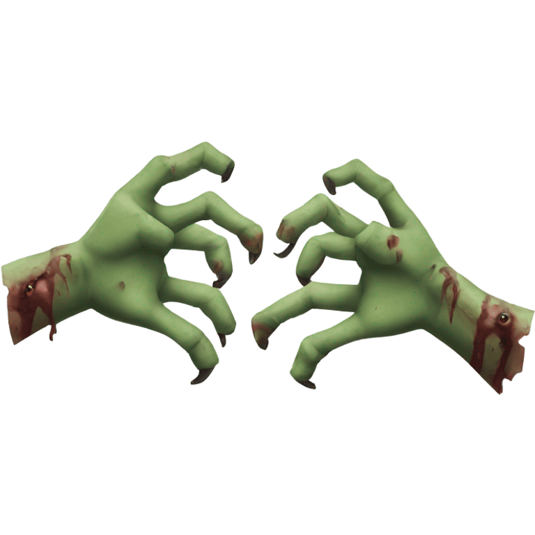 two zombie arms in a circle emoji