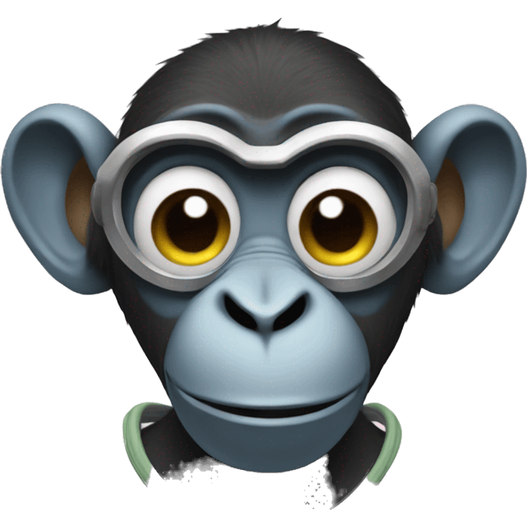 Electro-monkey emoji