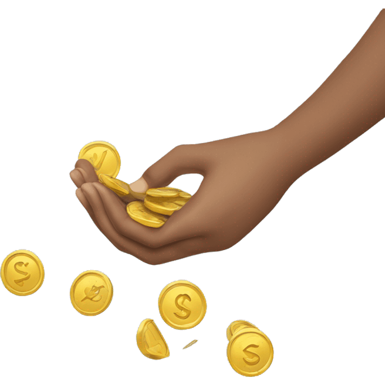 Hand receiving coins emoji