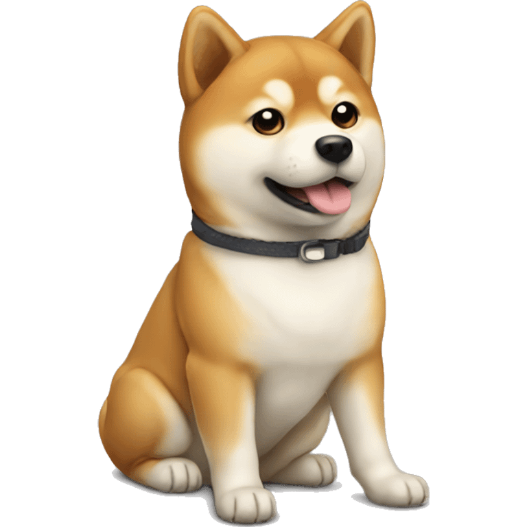 shiba working emoji