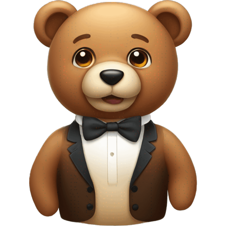 Cute bear with a bowtie emoji