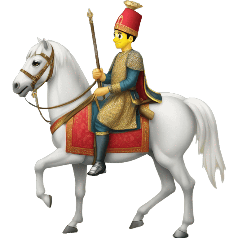 young Sultan Süleyman on horseback emoji