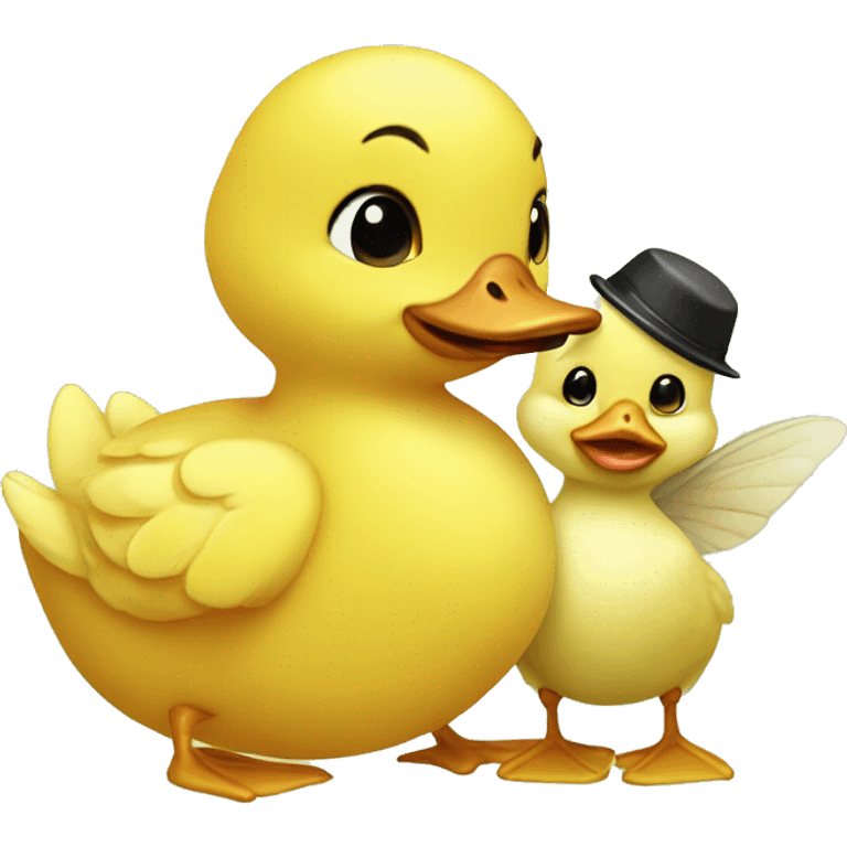 Baby duck and baby bee emoji