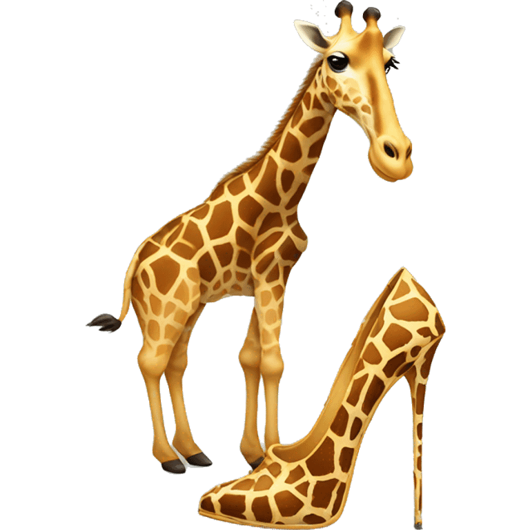 Giraffe in high heels emoji