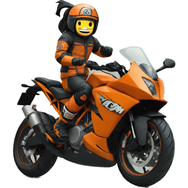 Naruto on  bike ktm emoji