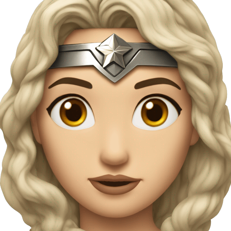 Wonder Woman's face emoji