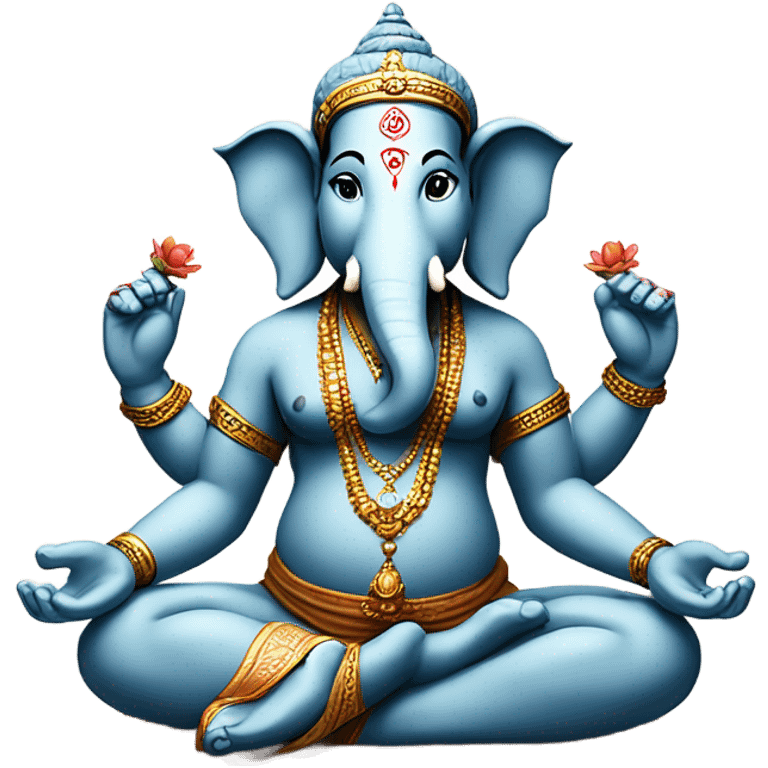 Ganesha doing yoga emoji