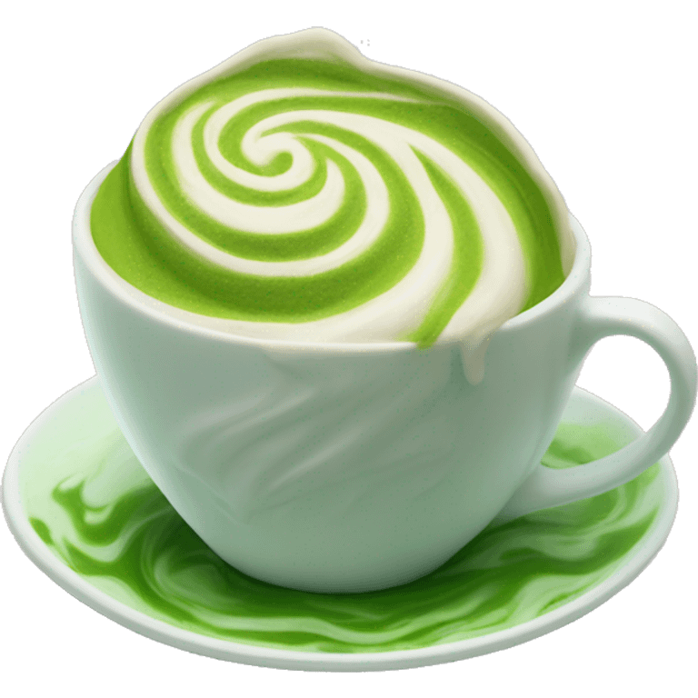 vanilla matcha swirl in a cup emoji