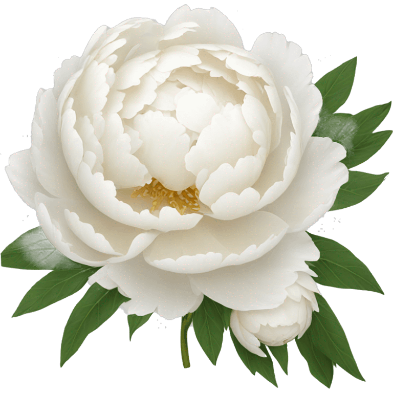 white peonies emoji