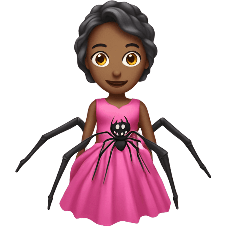 spider with a pink dress emoji