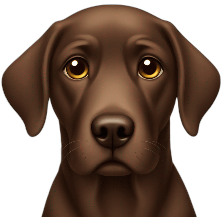 labrador chocolate sad emoji